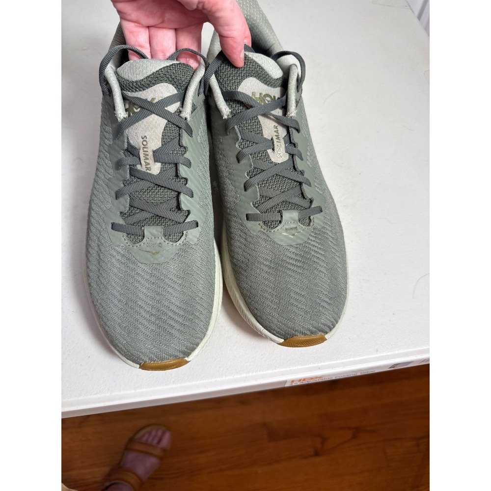Hoka Solimar Mens Running Shoes Grey White Gum Sole Trainers 1123074 - Picture 11 of 12